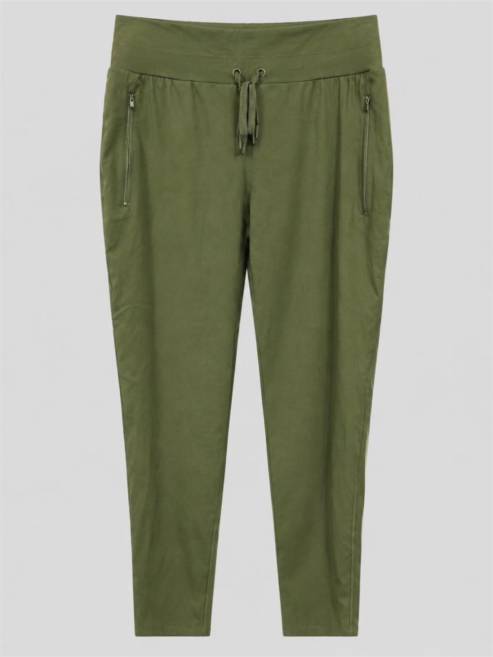 Maurices Olive Drawstring Zip Pocket Joggers - L